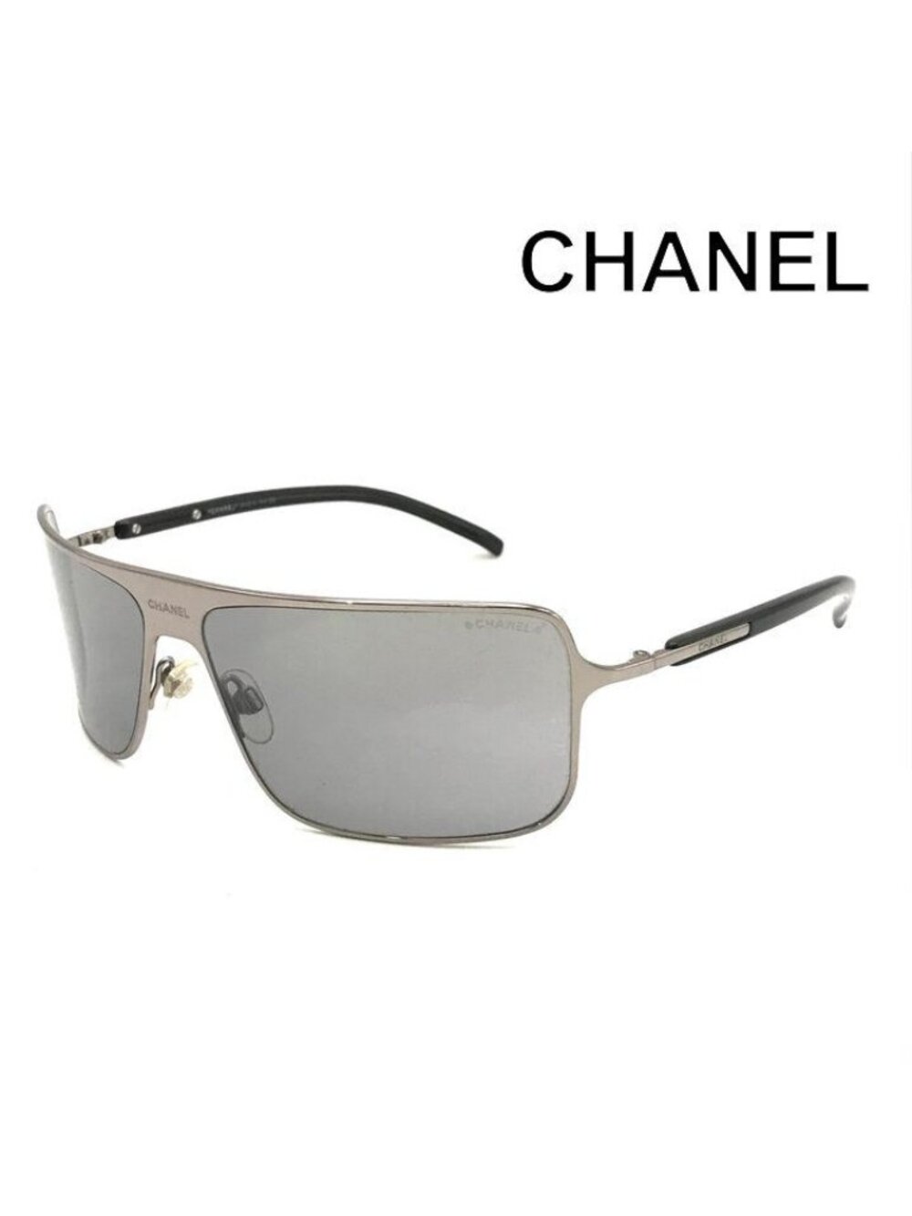 Chanel Sunglasses Eyewear Silver Metal Gradient Square